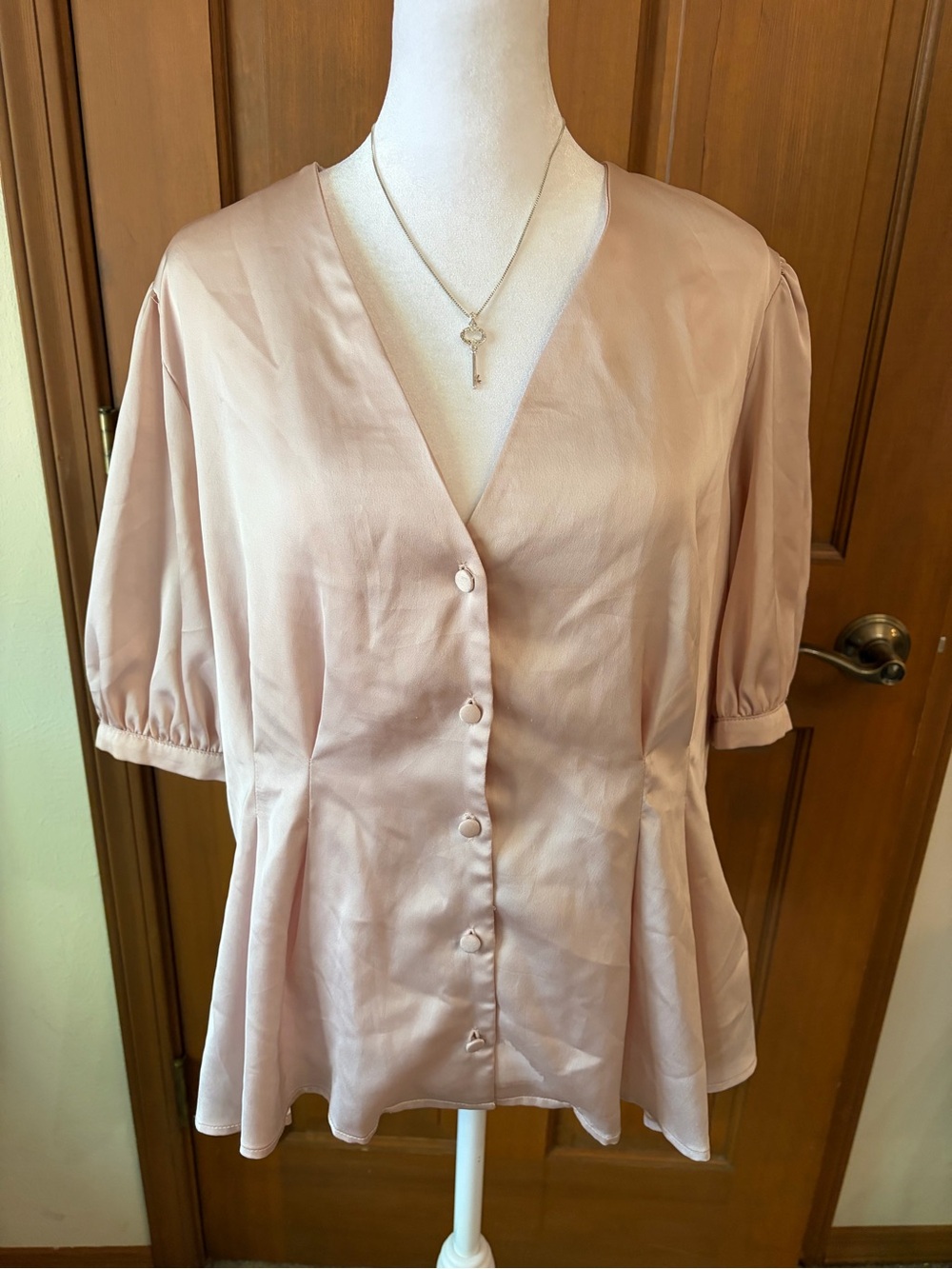 Topshop Pink Peplum Top blouse